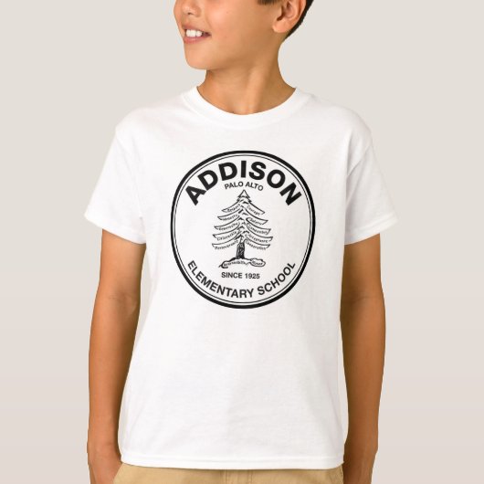 ユニセックスな青年ティー、黒いロゴ Tシャツ (正面)