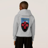 ユニセックスなCOMPASのスエットシャツのフード付きスウェットシャツ (裏面フル)