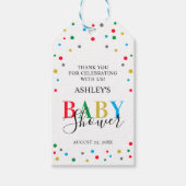 ユニセックスカラーポルカドット感謝の気持ちのギフトタグ ギフトタグ (正面)