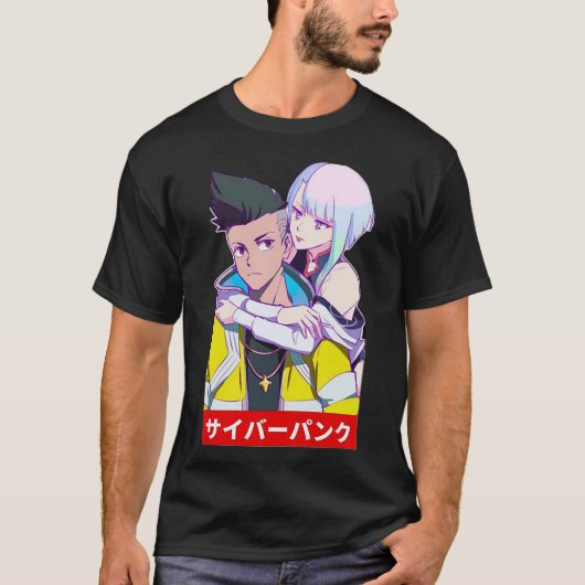 ユニセックスサイバーパンクedgerunners必須シャツ tシャツ (正面)