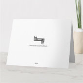 ユニセックスハッピーバースデータイポグラフィグリーティングカード カード (裏面)