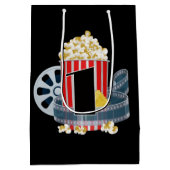 ユニセックスベビー第1回映画誕生日パーティー ミディアムペーパーバッグ (裏面)