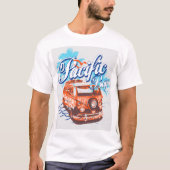 ユニセックス向けの太平洋の湾の夏のTシャツデザイン Tシャツ (正面)