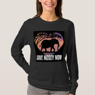 ユニセックス長袖救Nosey Now Shirt Tシャツ