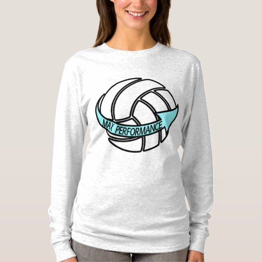 ユニセックス長袖：最大ロゴ Tシャツ (正面)