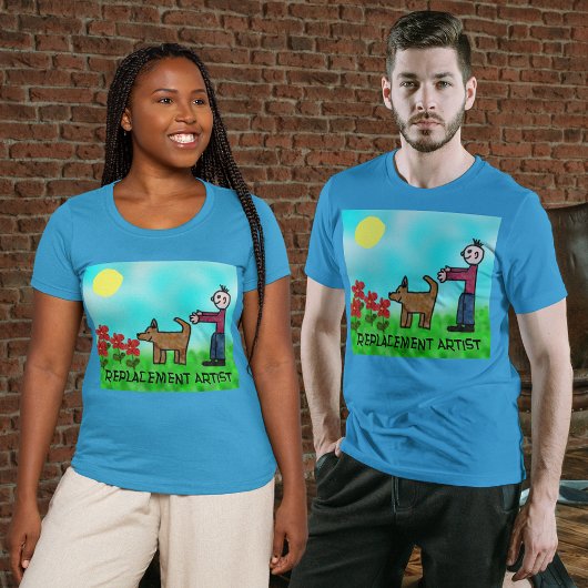 ユニセックス おもしろ 子供っぽい 交換 アーティスト Tシャツ