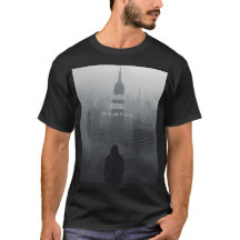 ユニセックス アンダーグラウンド ストリートウェア ブラックTシャツ
