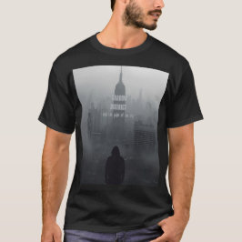 ユニセックス アンダーグラウンド ストリートウェア ブラックTシャツ Tシャツ