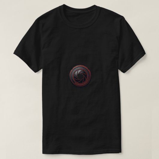 ユニセックス カメラシャッターデザインTシャツ Tシャツ (デザイン正面)