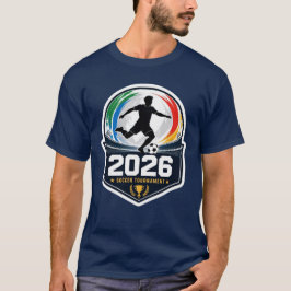 ユニセックス サッカー トーナメント 2026 グラフィック ネイビー Tシャツ