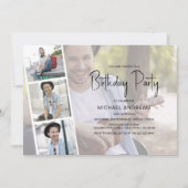 ユニセックス |フォトコラージュ |誕生日招待状 招待状 (正面)
