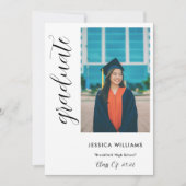 ユニセックス フォト 卒業祝い 招待状 (正面)