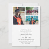 ユニセックス フォト 卒業祝い 招待状 (裏面)