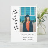 ユニセックス フォト 卒業 祝賀会 招待状 (スタンド正面)