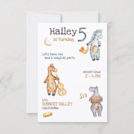 ユニセックス ミュージカル バースデー インビテーション