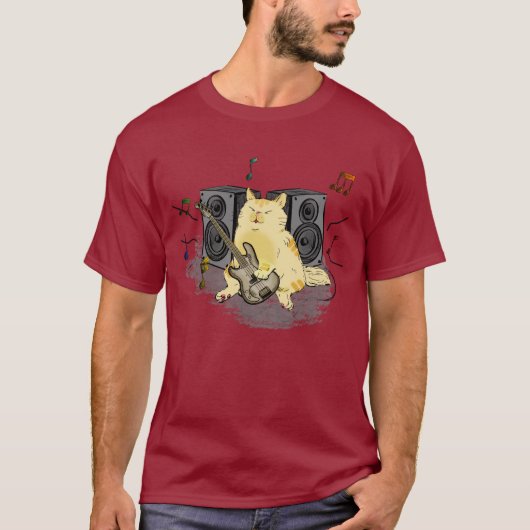 ユニセックス ロックンロール キティ Tシャツ (正面)