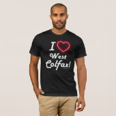 ユニセックス "I Love West Colfax" ブラック Tシャツ (正面フル)