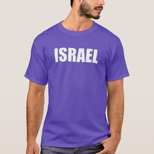 ユニセックス, ISRAEL (白文字) Tシャツ (正面)