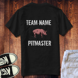 ユニセックスBBQカスタムチームピットマスターTシャツ Tシャツ