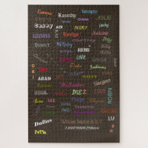 ユニセックスTシャツの名前/アートプリント/パズルすべてのサイズ