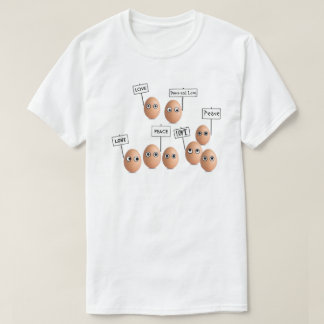 ユニセックスTシャツ ピース アンド ラブ Tシャツ