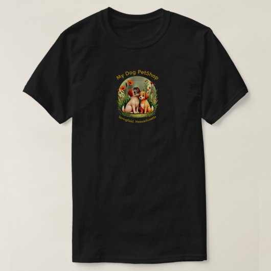 ユニセックスTシャツ 私の犬 Tシャツ (デザイン正面)