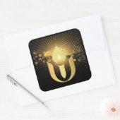 ユニタニズム金ゴールドの光 スクエアシール (封筒)