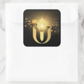 ユニタニズム金ゴールドの光 スクエアシール (バッグ)