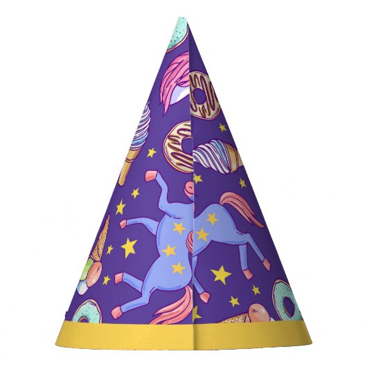 ユニッお洒落クス、ドーナツ、アイスクリームの融合 パーティーハット (裏面)