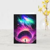 ユニッお洒落ス銀河系イラストレーション カード (黄色い花)