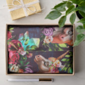 ユニッカラフルクスと花のバラ 薄葉紙 (ギフト)