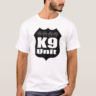 ユニットシャツ警察犬部警部警官バッジまたはシールド Tシャツ