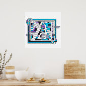 ユニット124 -レトロ – 未来形デザイン ポスター (キッチン)