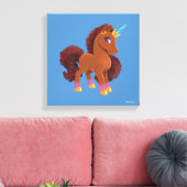 ユニッユニークコーン立ち誇りを持った キャンバスプリント (インサイチュ (リビング))