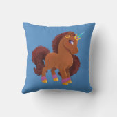 ユニッユニークコーン立ち誇りを持った クッション (裏面)