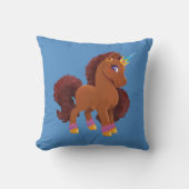 ユニッユニークコーン立ち誇りを持った クッション (正面)