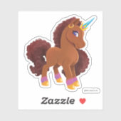 ユニッユニークコーン立ち誇りを持った シール (シート)