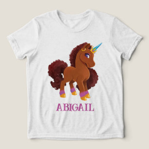 ユニッユニークコーン立ち誇りを持った トライブレンドTシャツ