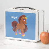 ユニッユニークコーン立ち誇りを持った メタルランチボックス (インサイチュ)