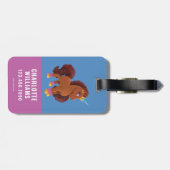 ユニッユニークコーン立ち誇りを持った ラゲッジタグ (裏面横)