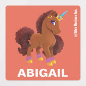 ユニッユニークコーン立ち誇りを持った ラベル (デザイン1)