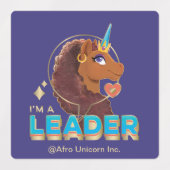ユニッユニークコーン「私はリーダーだ」デザイン ラベル (デザイン1)