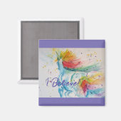 ユニッ信じクスに入る可愛い女の子ステッカー マグネット (正面/裏面)