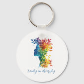 ユニティインダイバーシティIレインボーカラーイラストレーション キーホルダー (正面)