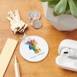 ユニティインダイバーシティIレインボーカラーイラストレーション キーホルダー