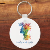 ユニティインダイバーシティIレインボーカラーイラストレーション キーホルダー (正面)