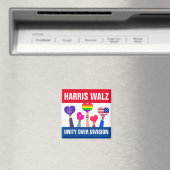 ユニティオーバーディビジョンHarris Walz Tim Walz Red Blue マグネット (インサイチュ (食洗機))