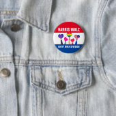 ユニティオーバーディビジョンHarris Walz Tim Walz Red Blue 缶バッジ (インサイチュ)