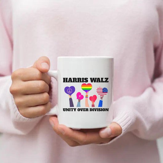 ユニティオーバーディビジョンKamala Harris Tim Walz コーヒーマグカップ