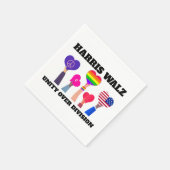 ユニティオーバーディビジョンKamala Harris Tim Walz スタンダードカクテルナプキン (角)